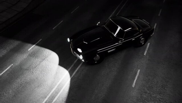 py Car Chase Scene, Animation.Full HD 1920&times;1080. 08 Second Long. LOOP.