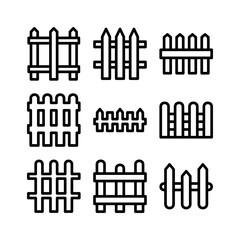 fence icon or logo isolated sign symbol vector illustration - high quality black style vector icons
