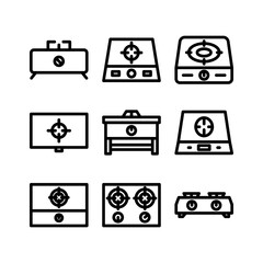 gas stove icon or logo isolated sign symbol vector illustration - high quality black style vector icons
