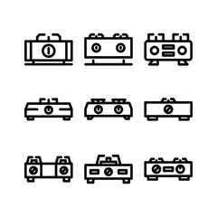 gas stove icon or logo isolated sign symbol vector illustration - high quality black style vector icons
