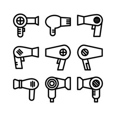 hair dryer icon or logo isolated sign symbol vector illustration - high quality black style vector icons
