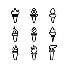 torch icon or logo isolated sign symbol vector illustration - high quality black style vector icons
