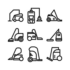 vacuum cleaner icon or logo isolated sign symbol vector illustration - high quality black style vector icons
