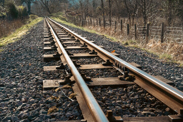 Obraz premium Railroad tracks in the countryside