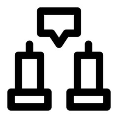 Obraz premium debate line icon