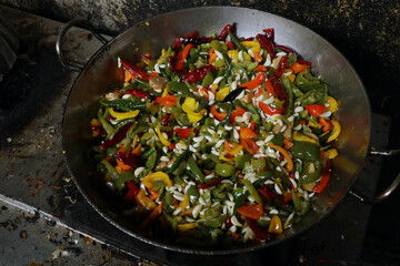 Tasty Indian Non Veg foods isolated on black background