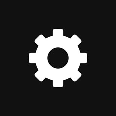 Cog icon on grey background