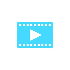 Movie blue vector icon