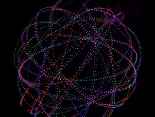 spectacular colored lights with geometric shapes special effects