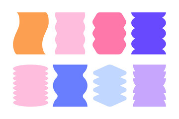 Vector backgrounds in groovy psychedelic style - abstract backdrops and design templates