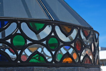 traditional colored glass Skylight in Regua, Portugal