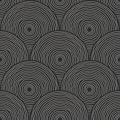 Trendy minimalist seamless pattern with abstract creative hand drawn composition