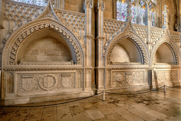 Tombs of the four princes in Batalha monastery, Portugal