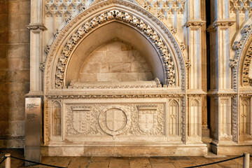 Tombs of the four princes in Batalha monastery, Portugal