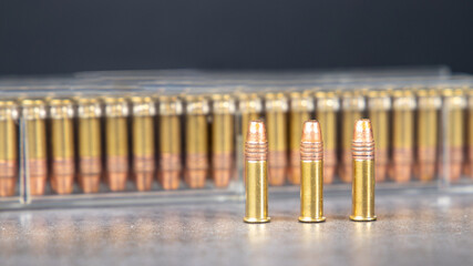Ammunition 22 lr for rifled weapons.