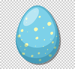 Isolated blue dinosaur egg