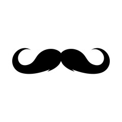 Black solid icon for Moustache