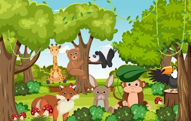 Cute wild animals in the forest © blueringmedia
