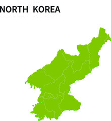 Fototapeta na wymiar 北朝鮮/NORTH KOREAの地域区分イラスト