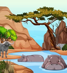 Dryland forest with animals © blueringmedia