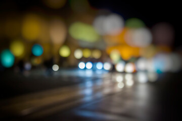 night traffic in the city