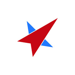 Abstract star logo icon design template elements