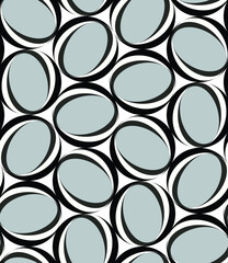 Abstract Retro Ellipse Circles Seamless Multicolor Pattern Minimal Geometric Design Trendy Fashion Colors Perfect for Allover Fabric Print