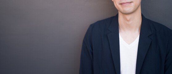 メンズポートレート　顔なし　カジュアル