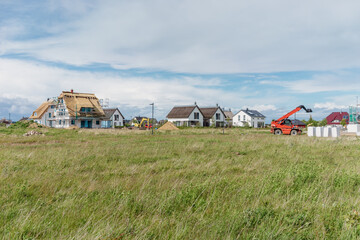 Fototapeta na wymiar Baugebiet für neue Einfamilienhäuser