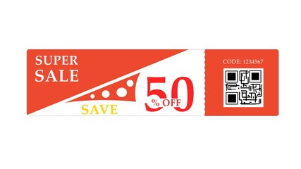 Discount coupon flyer sticker or banner Royalty.