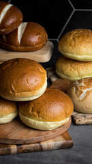 Different types of burger buns