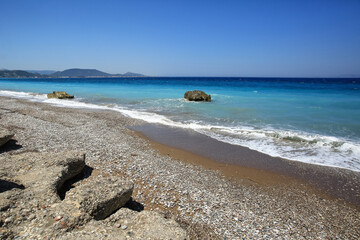 Promenade in the Town Rhodes, Greece