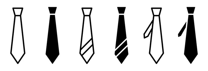 Necktie set icon vector illustration - obrazy, fototapety, plakaty