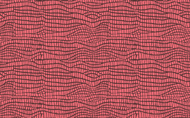 Abstract modern crocodile leather seamless pattern. Animals trendy background. Pink decorative vector illustration for print, fabric, textile. Modern ornament of stylized alligator skin
