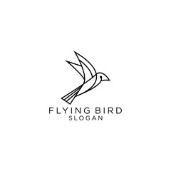 Flying bird logo design icon vector