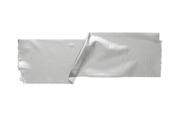 Grey metal adhesive tape. Isolated on a white background.