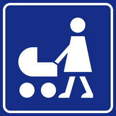 Obraz premium Symbol indicating the place reserved for mothers with children, vector illustration