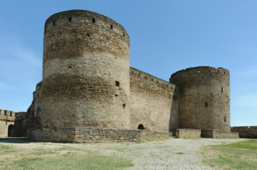 Fototapeta na wymiar Citadel of the castle of Bilhorod-Dnistrovskyi (Akkerman fortress) in Ukraine