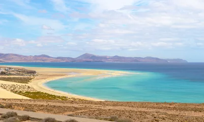 Foto op Plexiglas Sotavento Beach, Fuerteventura, Canarische Eilanden Playa de Sotavento de Jandía, Fuerteventura, Islas Canarias