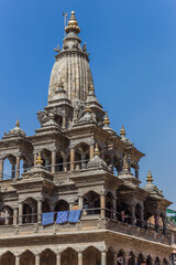 Fototapeta na wymiar Historic Chyasi Deval Krishna Temple on Durbar square in Patan, Nepal