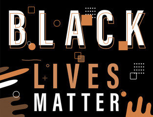 Black lives matter modern logo, Template, banner, design concept, sign, with creative text design