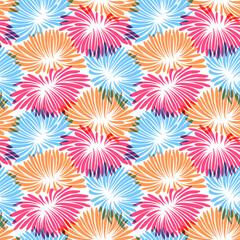 Abstract floral background. Pattern with decorative flowers