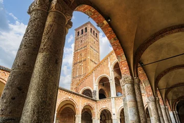 Foto op Plexiglas Church Basilica of Sant'Ambrogio in the center of Milan © Jiri Castka