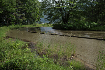 水を温める農業用水路