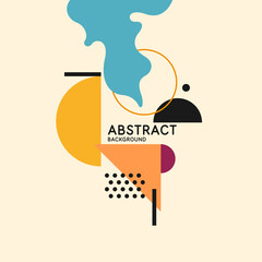 Composition with geometric shapes. Abstract background for design. Trendy stylish graphics