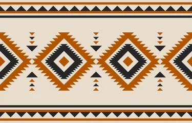 Printed kitchen splashbacks Boho Style Beautiful carpet ethnic art. Geometric ethnic seamless pattern in tribal. American, Mexican style. Design for background, wallpaper, illustration, fabric, clothing, carpet, textile, batik, embroidery.
