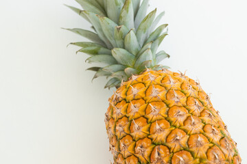 One pineapple on a white background