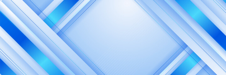 Fototapeta premium Abstract blue banner. Designed for background, wallpaper, poster, brochure, card, web, presentation, social media, ads. Vector illustration design template.