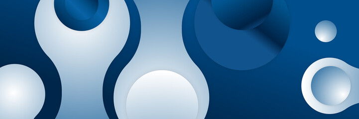 Abstract blue banner. Designed for background, wallpaper, poster, brochure, card, web, presentation, social media, ads. Vector illustration design template.