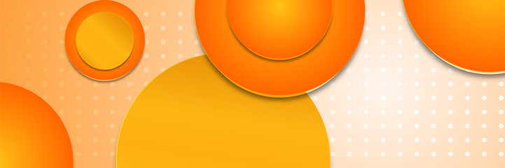 Abstract orange and yellow banner. Designed for background, wallpaper, poster, brochure, card, web, presentation, social media, ads. Vector illustration design template.